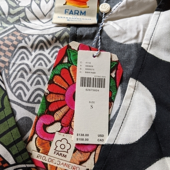 anthropologie farm Rio tropical print wrap top - Picture 7 of 10